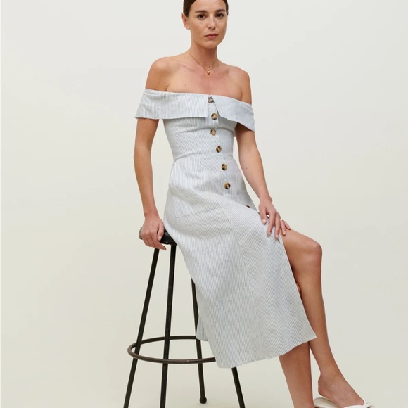 Reformation Adriel Linen Dress size 2 - Picture 1 of 8